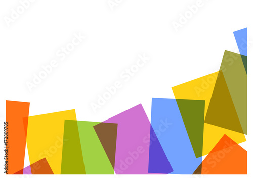 Transparente farbige Rechtecke, Rahmen