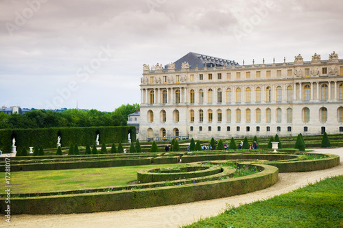 Garden of Versailles palace and palace building