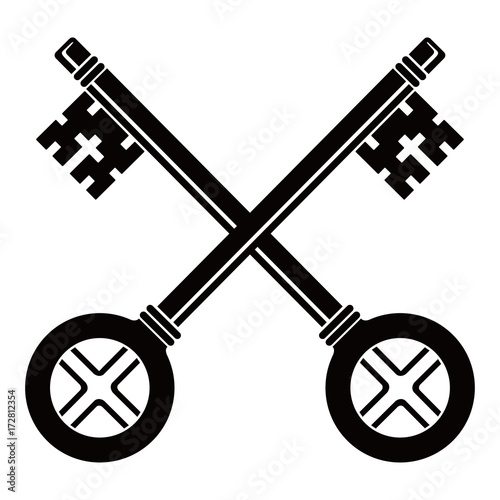 crossed keys illustration