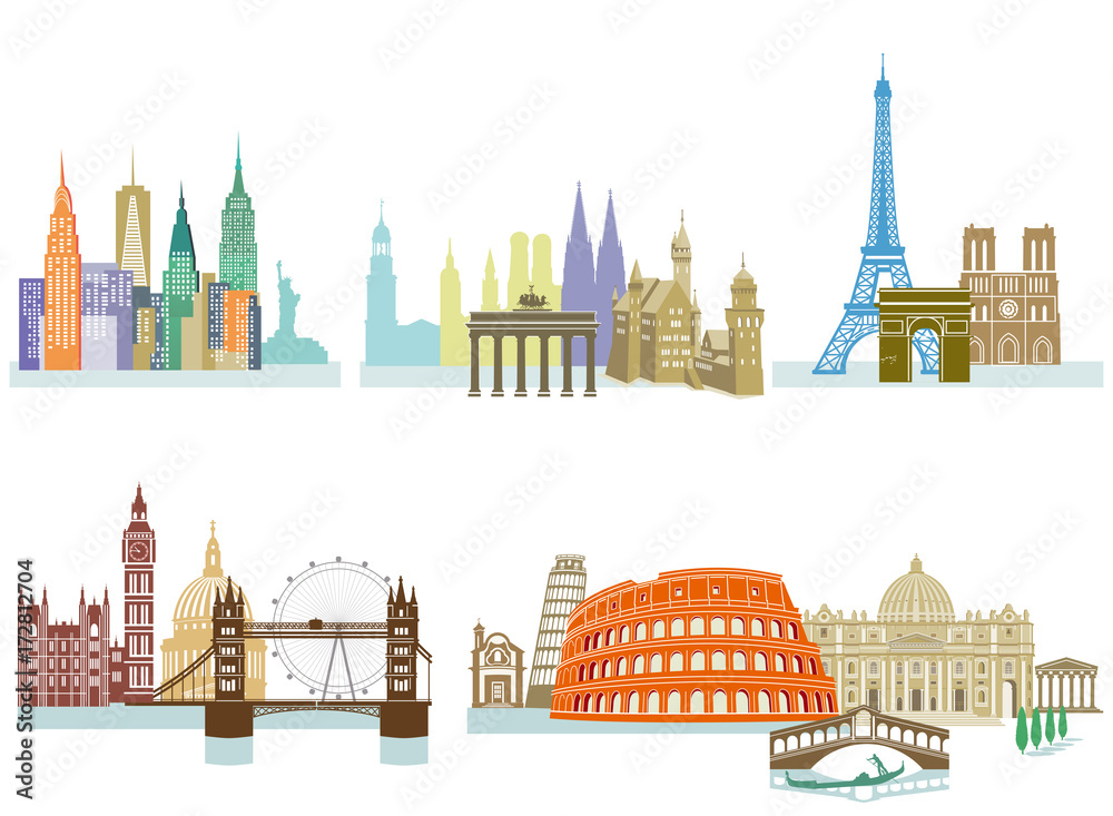 Fototapeta premium Wahrzeichen Monumente