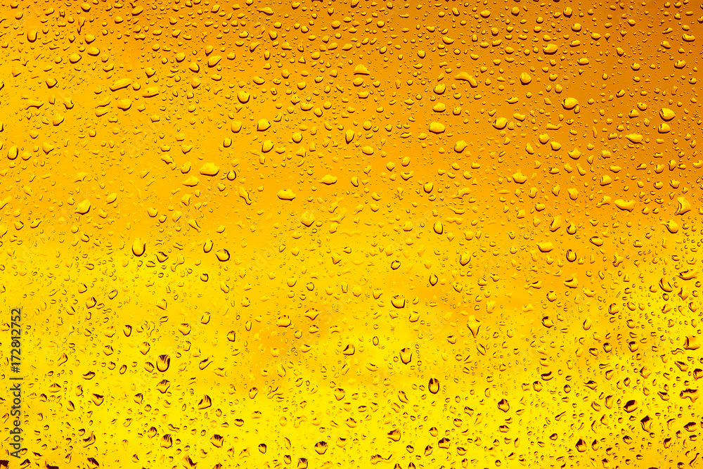 Drops of water on a glass of beer. Background, Texture Drops of water on a glass of beer. Background, Texture
