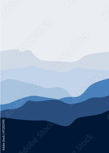 Vector Background with Mountains