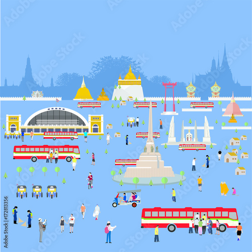 Bangkok thailand life style eps10 format