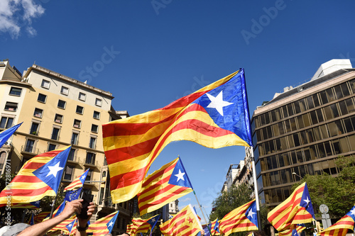 Photography Independence manifestation in Barcelona, SI, September 11, 2017