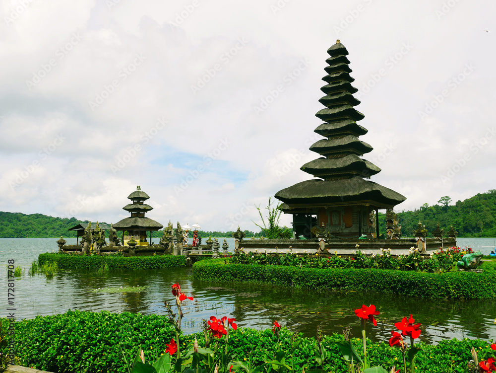 Ancient water temple in Bali, Indonesia or Pura Ulun Danu Peratan Ancient water temple in Bali, Indonesia or Pura Ulun Danu Peratan