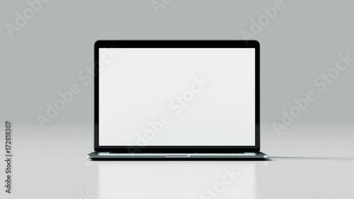 Moderner Laptop öffnet sich 