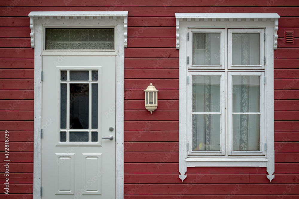 An old traditional scandinavian entrance to a house. An old traditional scandinavian entrance to a house.