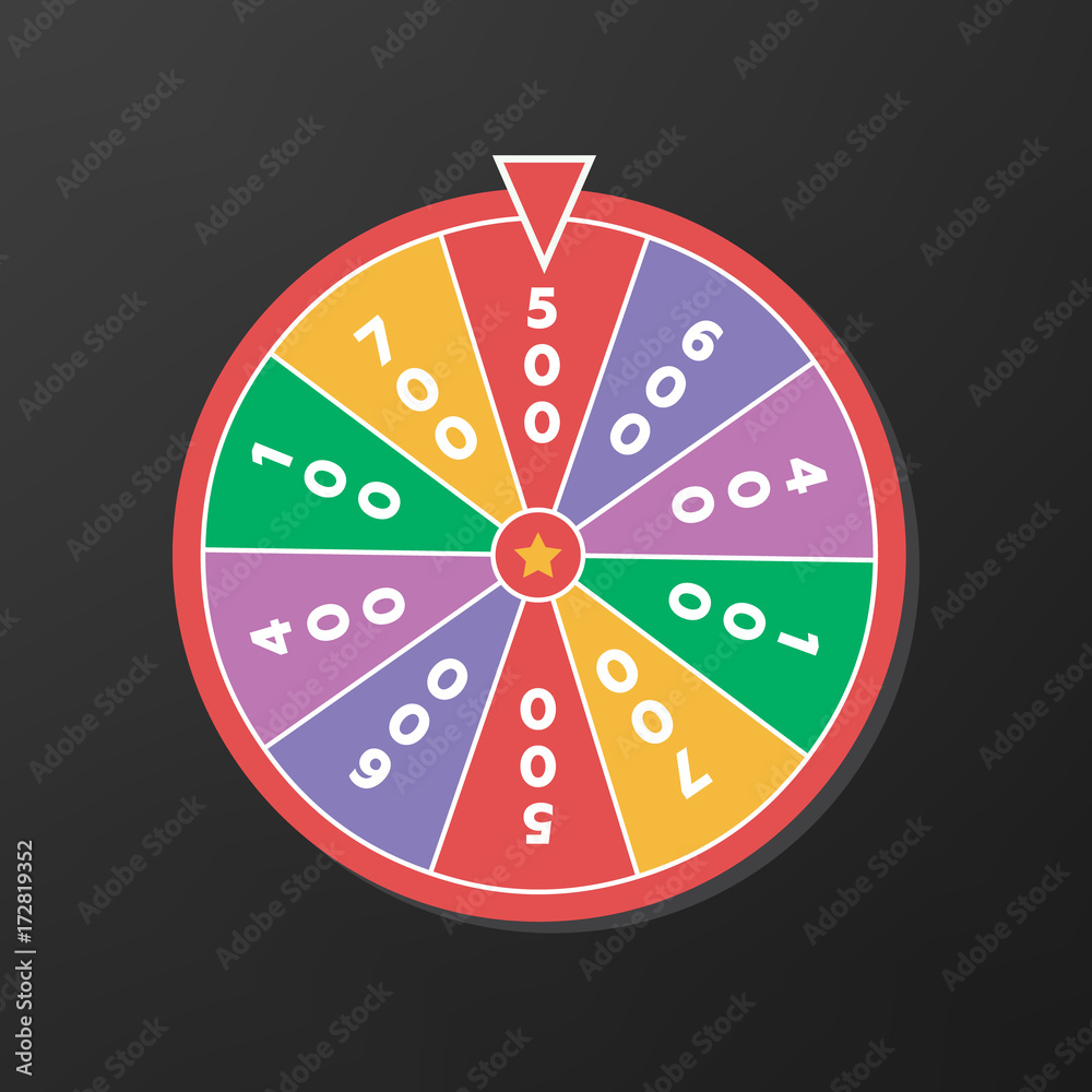 Fortune wheel in flat style. Vector illustration Fortune wheel in flat style. Vector illustration