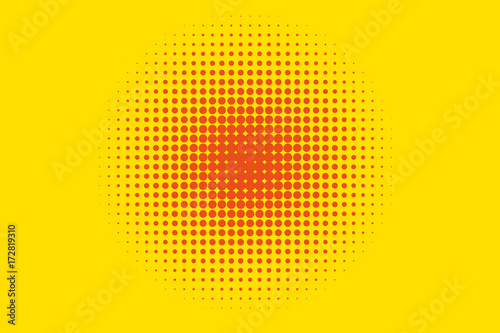 Cartoon pattern with circles, dots, points. Halftone dotted background. Pop art style. Vector illustration