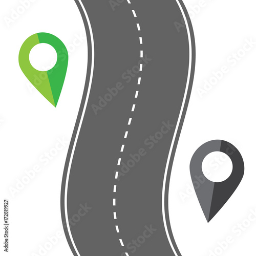 Road infographic. Information, plan, roadtrip