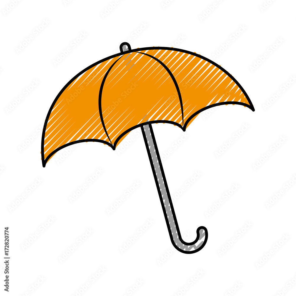 umbrella rainy season protection accessory vector illustration