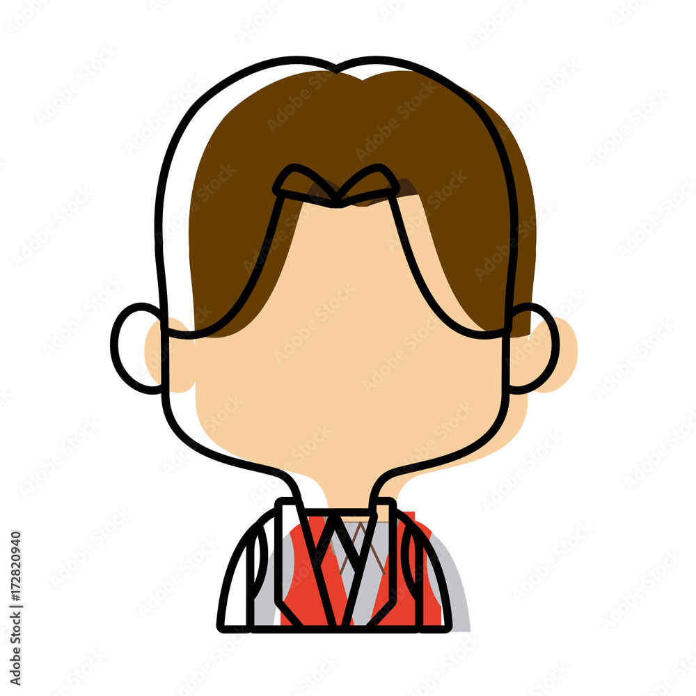 character man male portrait happy people vector illustration
