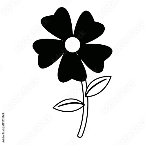 flower petal decoration natural ornament vector illustration