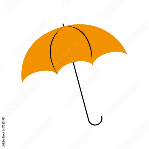 umbrella rainy season protection accessory vector illustration