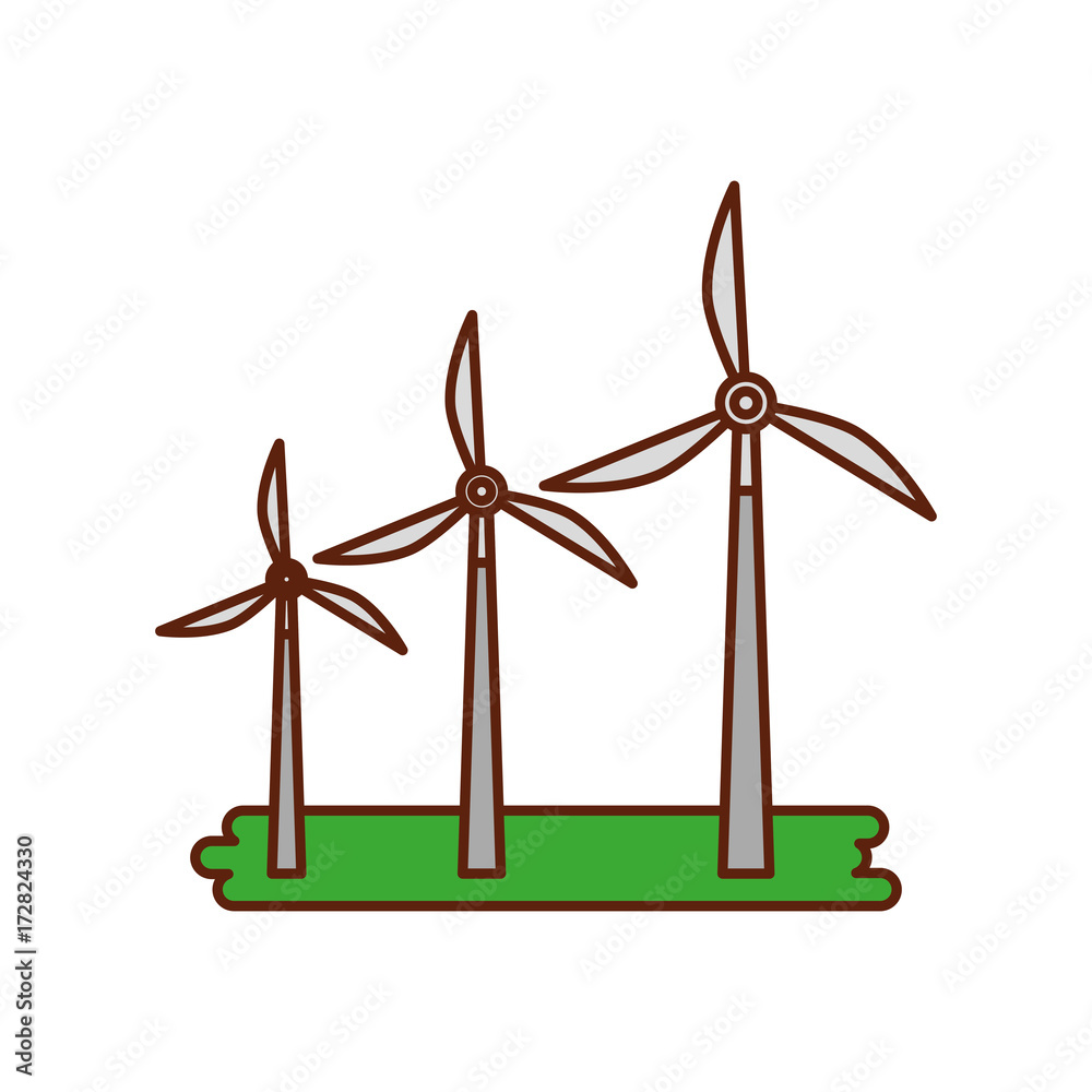 alternative sources of energy renewable windmills vector illustration alternative sources of energy renewable windmills vector illustration