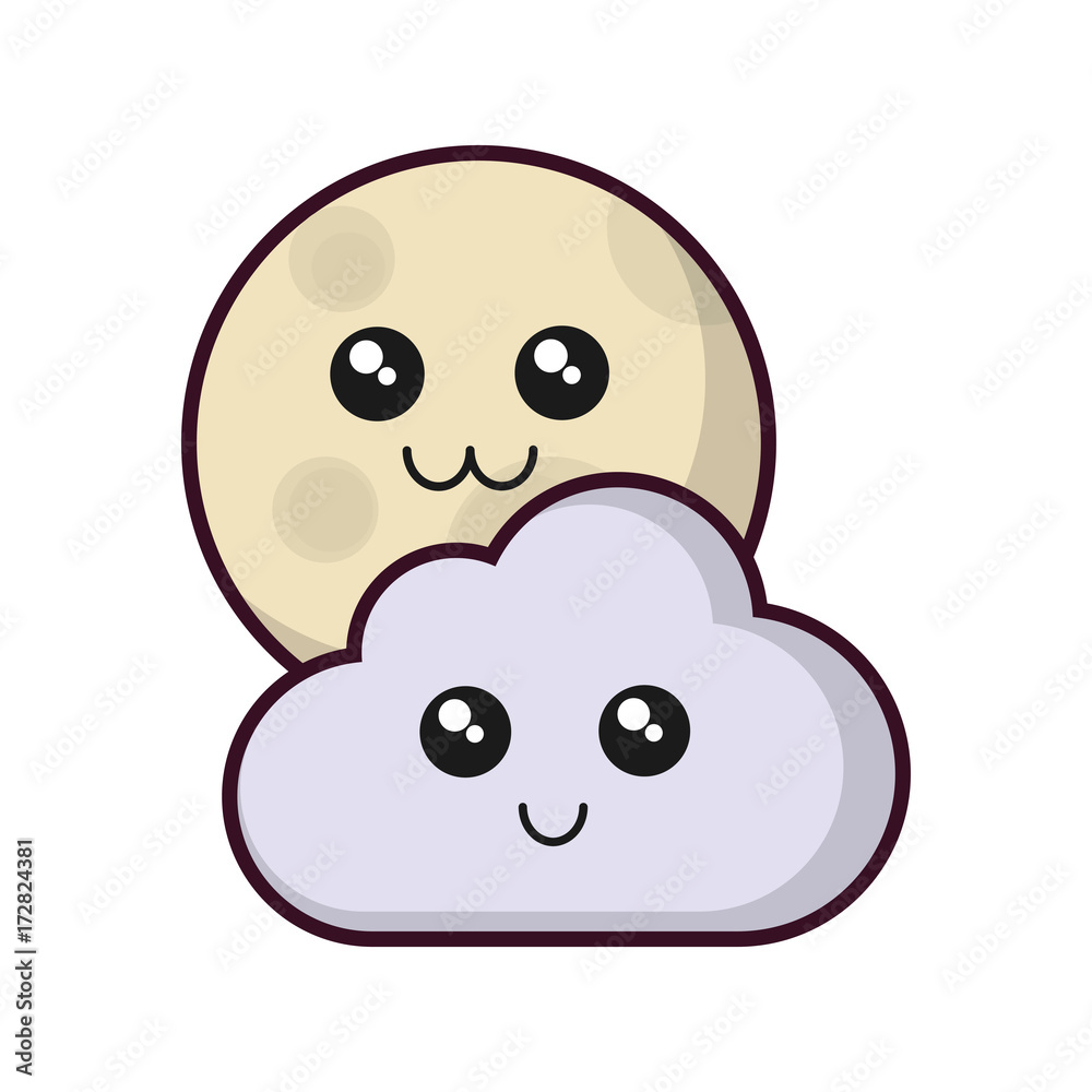 moon and cloud icon moon and cloud icon