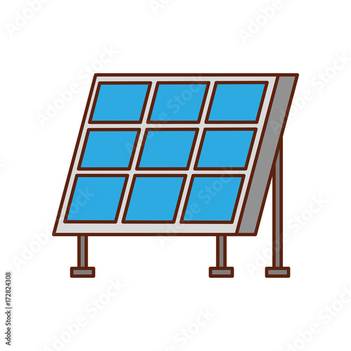 solar panel modern technologies alternative energy sources vector illustration