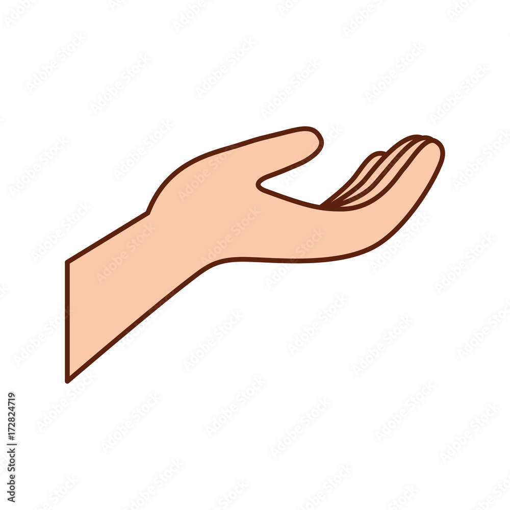 human hand gesture holding protection vector illustration human hand gesture holding protection vector illustration