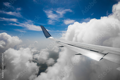 Fotografie the view from the window of a passenger plane