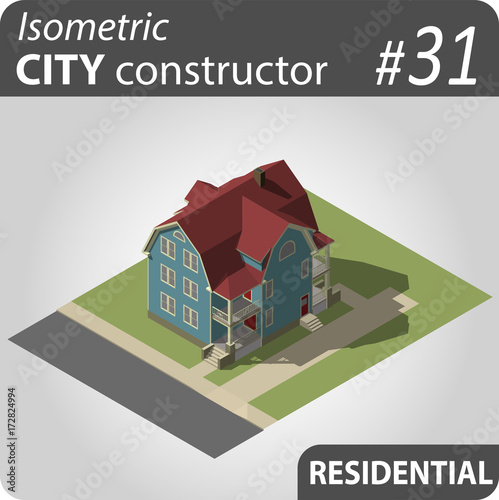 Modern isometric house