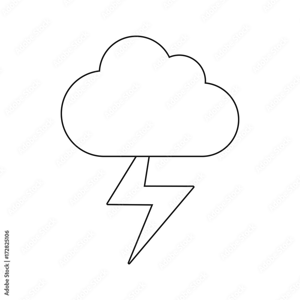 cloud and thunder icon cloud and thunder icon