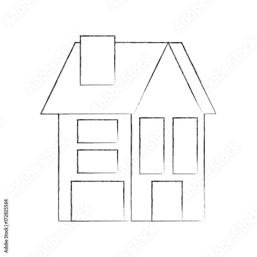 house residence property real estate architecture vector illustration