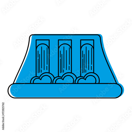 hydroelectricity power station alternative energy concept vector illustration