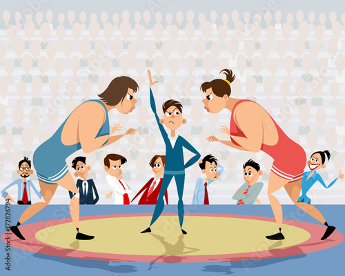 Сompetition of free-style wrestling