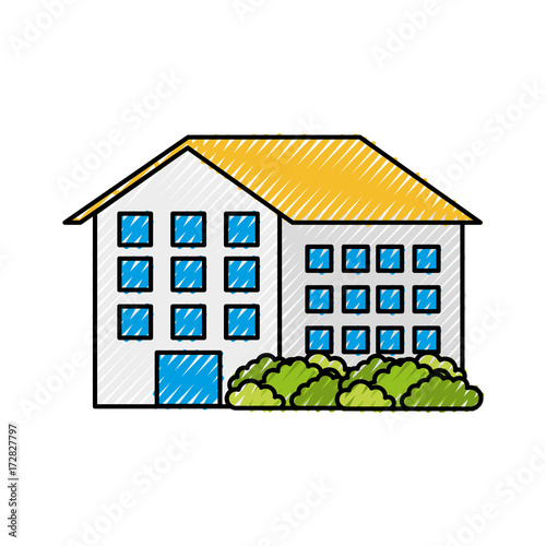 house residence property real estate architecture vector illustration