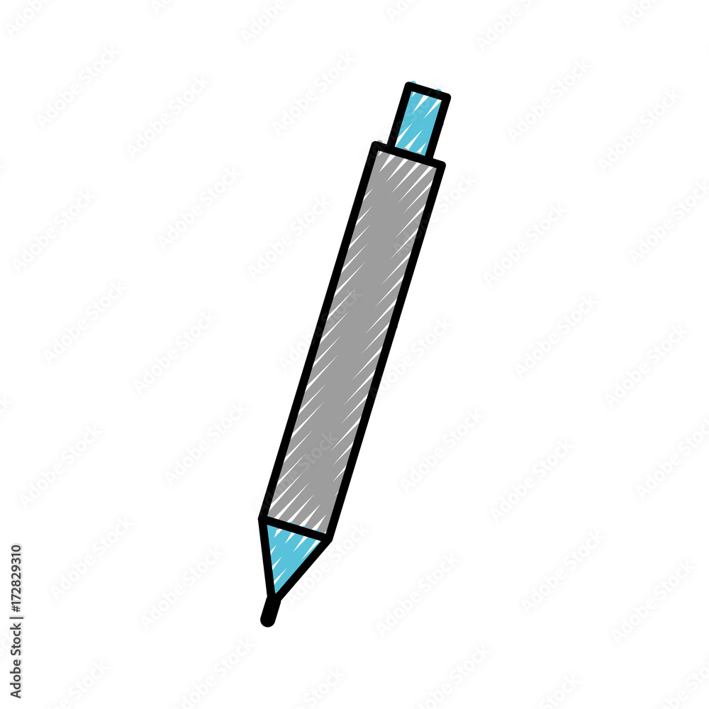 pen writing stationery supply office vector illustration