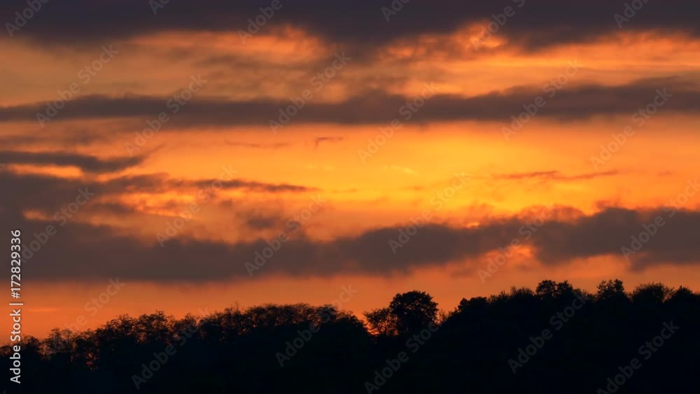 Beautiful orange sunset
