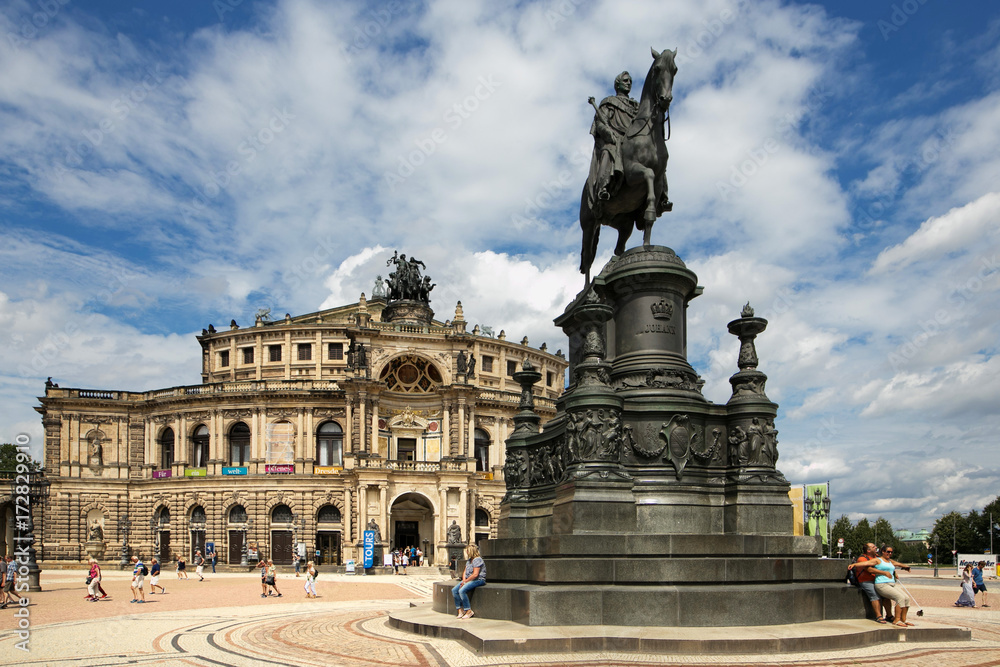 Dresden, Germany - August 4, 2017: Zwinger is the citadel of the best museums in Dresden.
