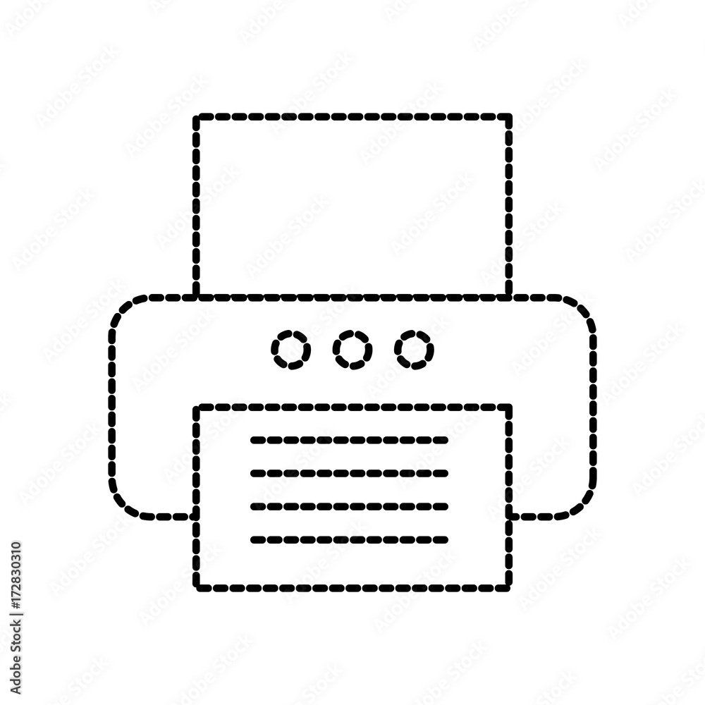 printer office copy paper device technology vector illustration printer office copy paper device technology vector illustration