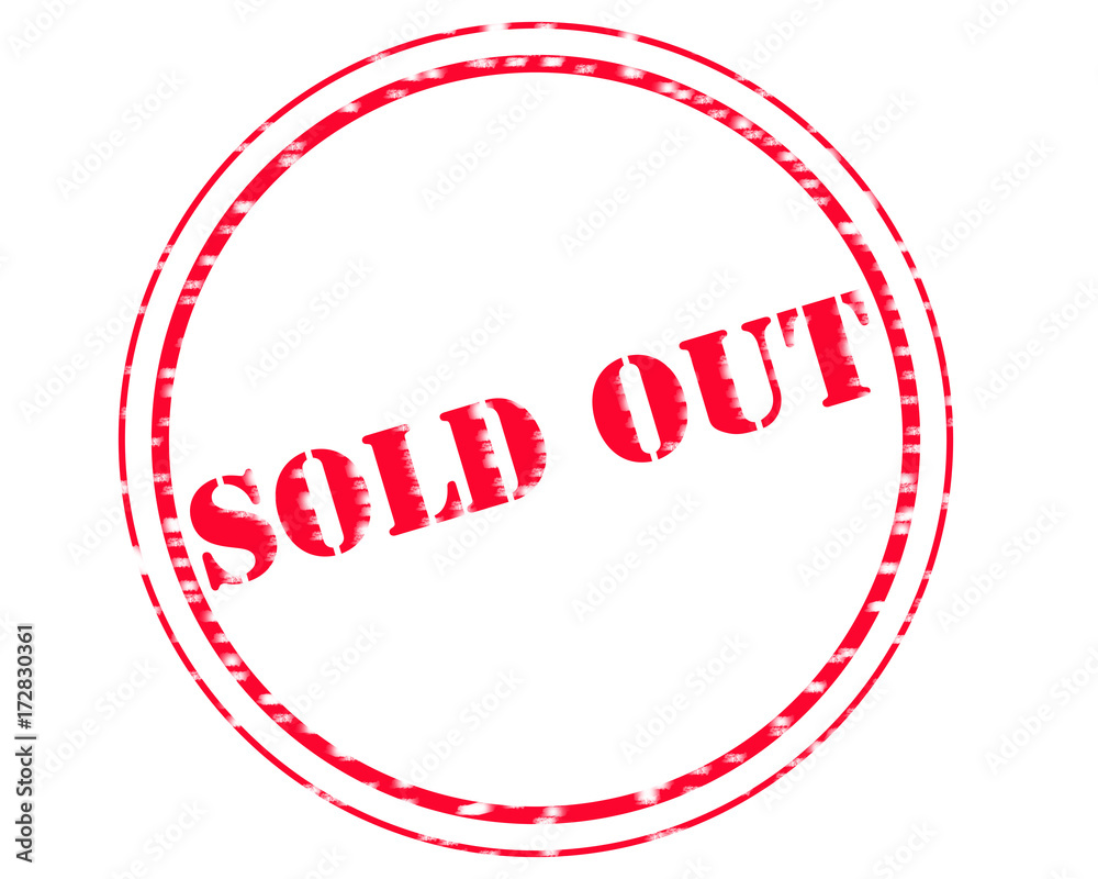 SOLD OUT RED Stamp Text on Circle white backgroud SOLD OUT RED Stamp Text on Circle white backgroud