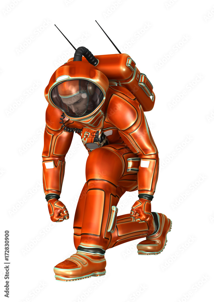 3D Rendering Astronaut on White 3D Rendering Astronaut on White