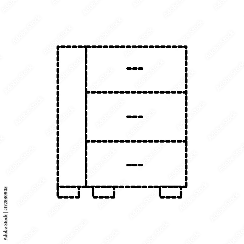 cabinet office drawers wooden furniture vector illustration cabinet office drawers wooden furniture vector illustration