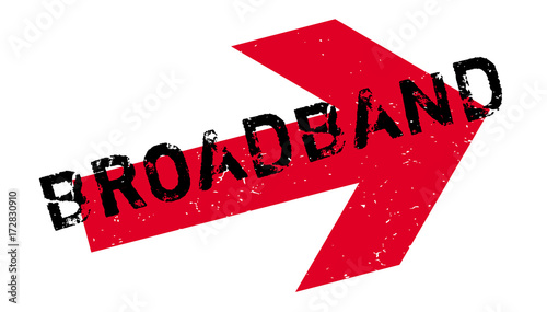 Broadband rubber stamp. Grunge design with dust scratches. Effects can be easily removed for a clean, crisp look. Color is easily changed.