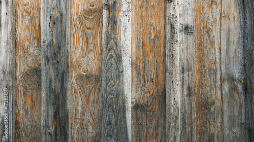 Country table, wooden background. Simple wooden planks in a row. © Gray wall studio