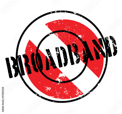 Broadband rubber stamp. Grunge design with dust scratches. Effects can be easily removed for a clean, crisp look. Color is easily changed.