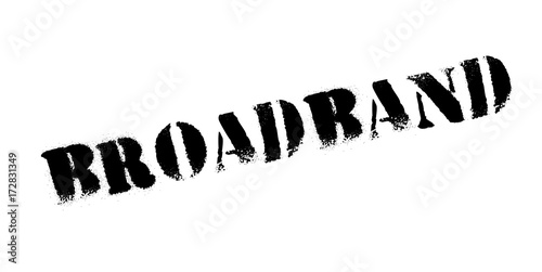 Broadband rubber stamp. Grunge design with dust scratches. Effects can be easily removed for a clean, crisp look. Color is easily changed.