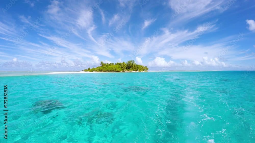 paysage de plage paradisiaque à tahiti, polynésie