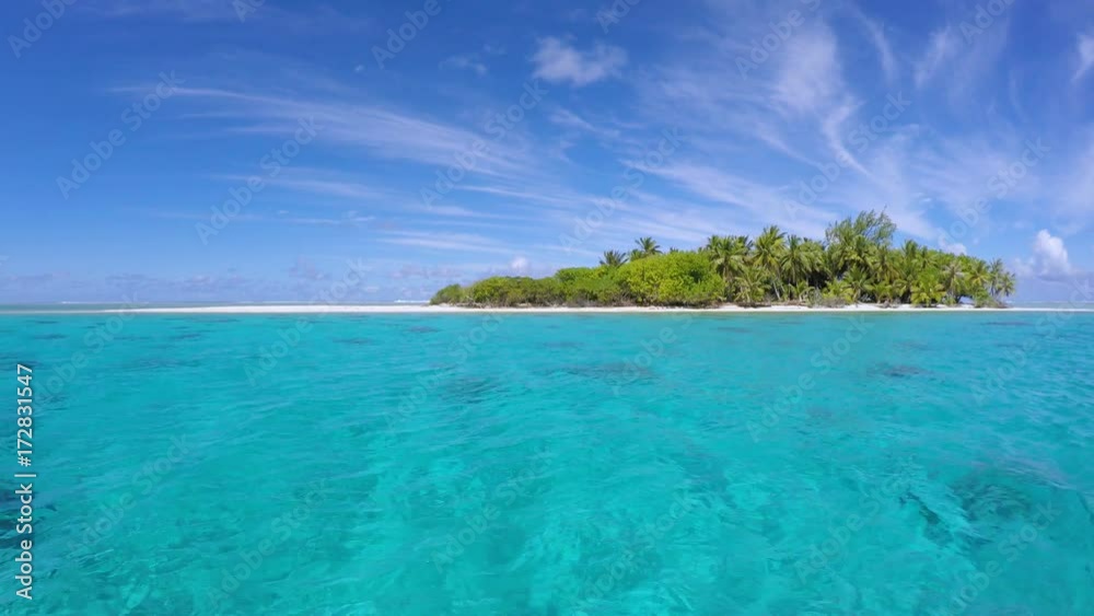 paysage de plage paradisiaque à tahiti, polynésie paysage de plage paradisiaque à tahiti, polynésie