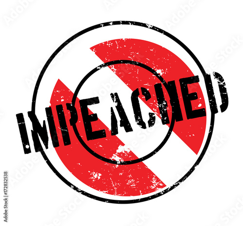 Impeached rubber stamp. Grunge design with dust scratches. Effects can be easily removed for a clean, crisp look. Color is easily changed.