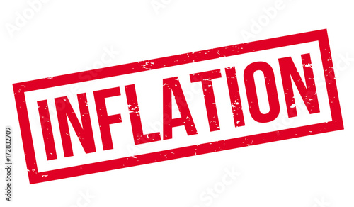 Inflation rubber stamp. Grunge design with dust scratches. Effects can be easily removed for a clean, crisp look. Color is easily changed.
