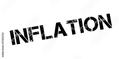 Inflation rubber stamp. Grunge design with dust scratches. Effects can be easily removed for a clean, crisp look. Color is easily changed.