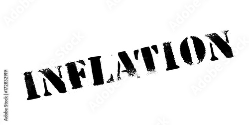 Inflation rubber stamp. Grunge design with dust scratches. Effects can be easily removed for a clean, crisp look. Color is easily changed.
