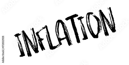 Inflation rubber stamp. Grunge design with dust scratches. Effects can be easily removed for a clean, crisp look. Color is easily changed.