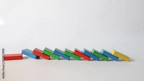 bunte Bausteine Domino
