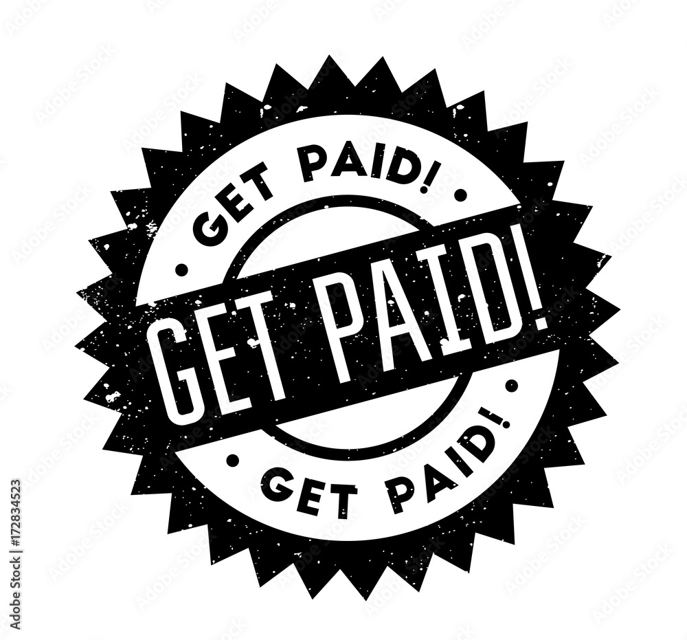 Get Paid rubber stamp. Grunge design with dust scratches. Effects can be easily removed for a clean, crisp look. Color is easily changed. Get Paid rubber stamp. Grunge design with dust scratches. Effects can be easily removed for a clean, crisp look. Color is easily changed.