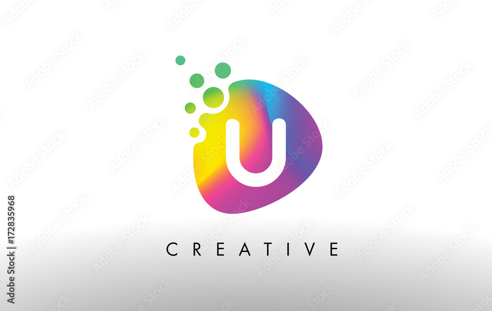 U Colorful Logo Design Shape. Purple Abstract Shape Letter Icon. U Colorful Logo Design Shape. Purple Abstract Shape Letter Icon.
